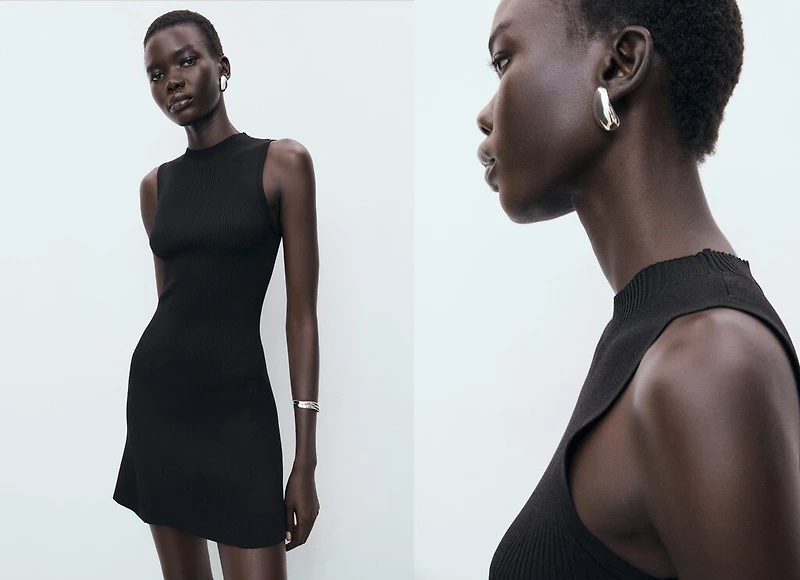 Fitted sweater dress