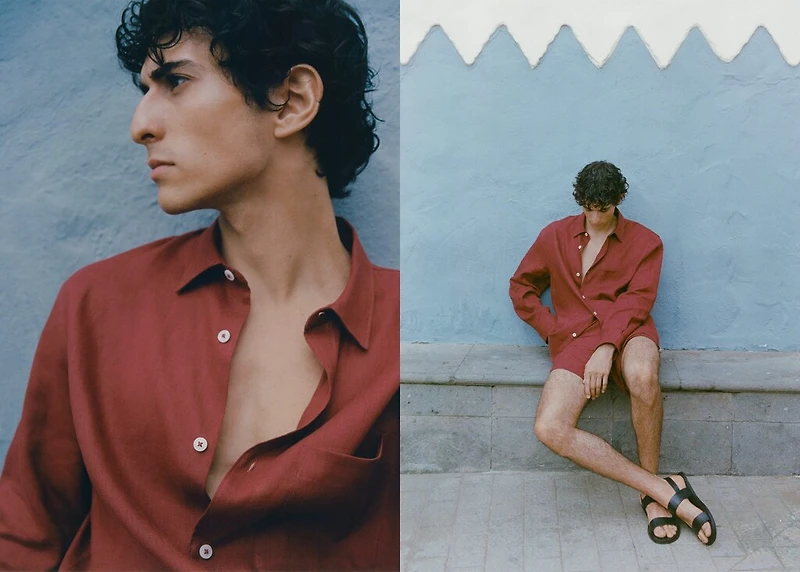 100% linen shirt with pocket