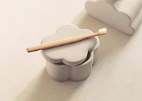 Cloud-shaped stoneware bathroom box