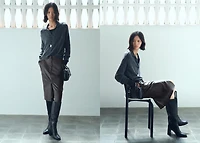 Faux-leather pencil skirt