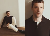 100% cashmere polo sweater