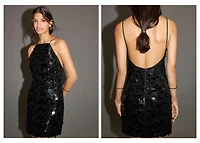 Short dress with sequins