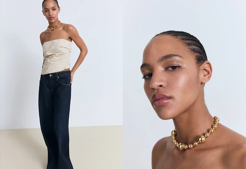 Asymmetrical strapless top