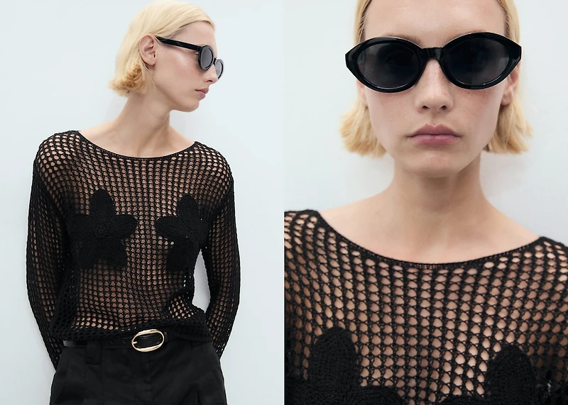 Knit embroidered sweater