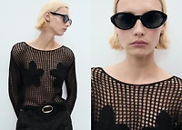 Knit embroidered sweater