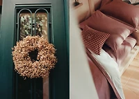 Children's cotton gingham check cushion cover with embroidery 30x40cm