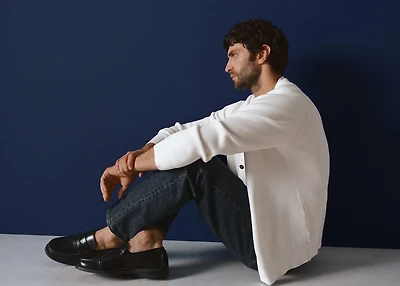 Leather penny loafers