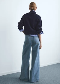 High-rise wide leg  jeans with pockets