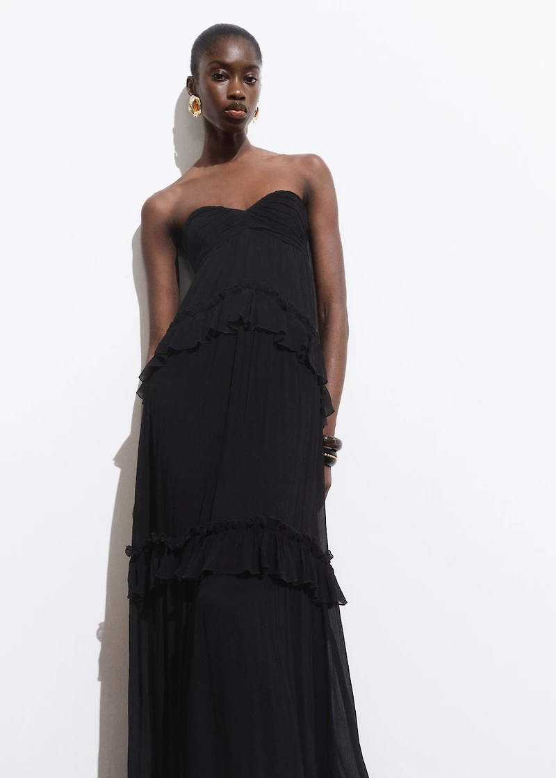 Strapless maxi-dress