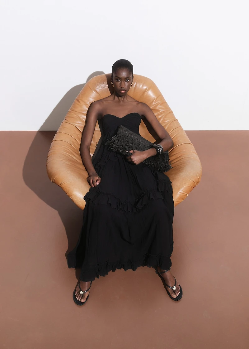 Strapless maxi-dress