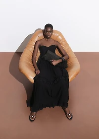 Strapless maxi-dress