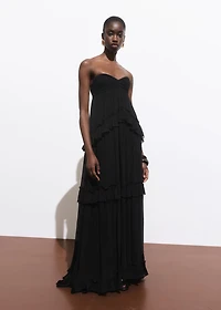 Strapless maxi-dress