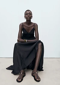 Long dress with lace details