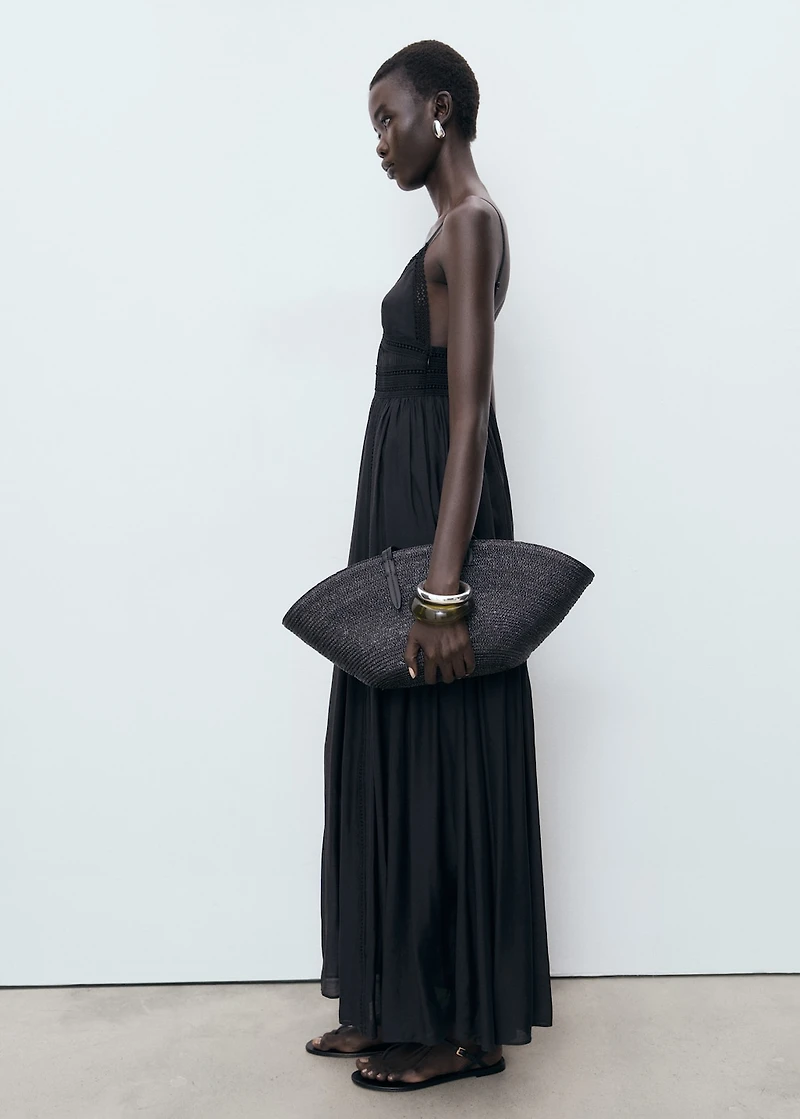 Long dress with lace details