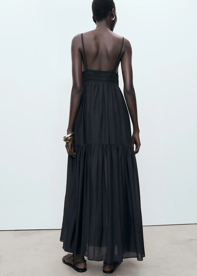 Long dress with lace details