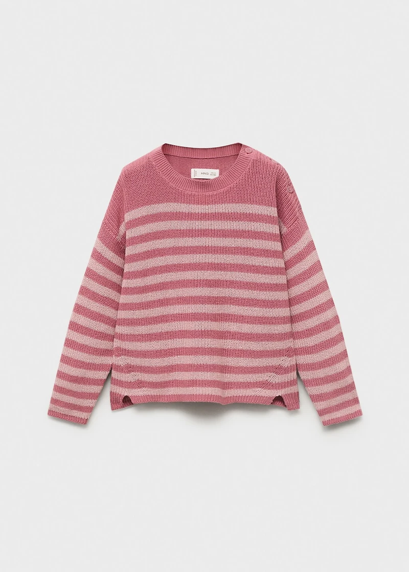 Buttons detail knit sweater