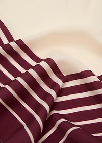 Striped satin scarf