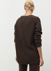 V-neck knit sweater