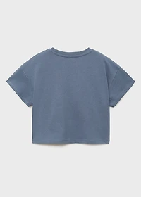 Printed cotton-blend T-shirt