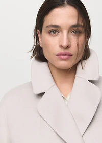 Handmade wool coat with belt