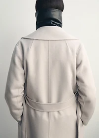 Handmade wool coat with belt