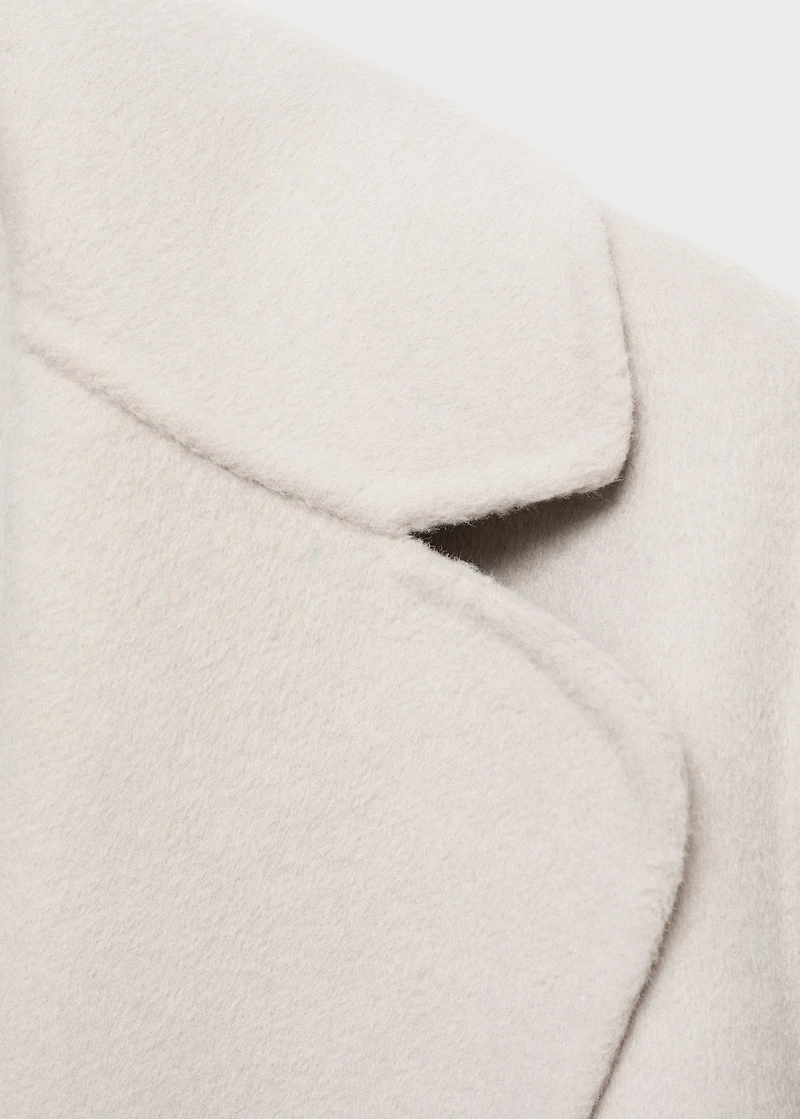 Handmade wool coat with belt