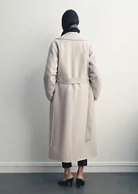 Handmade wool coat with belt