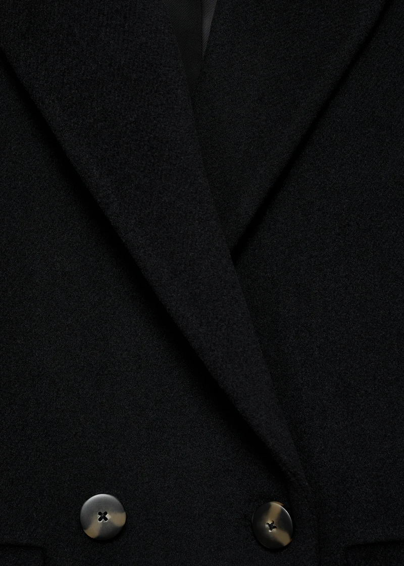 Double-breasted wool coat