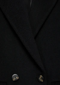 Double-breasted wool coat