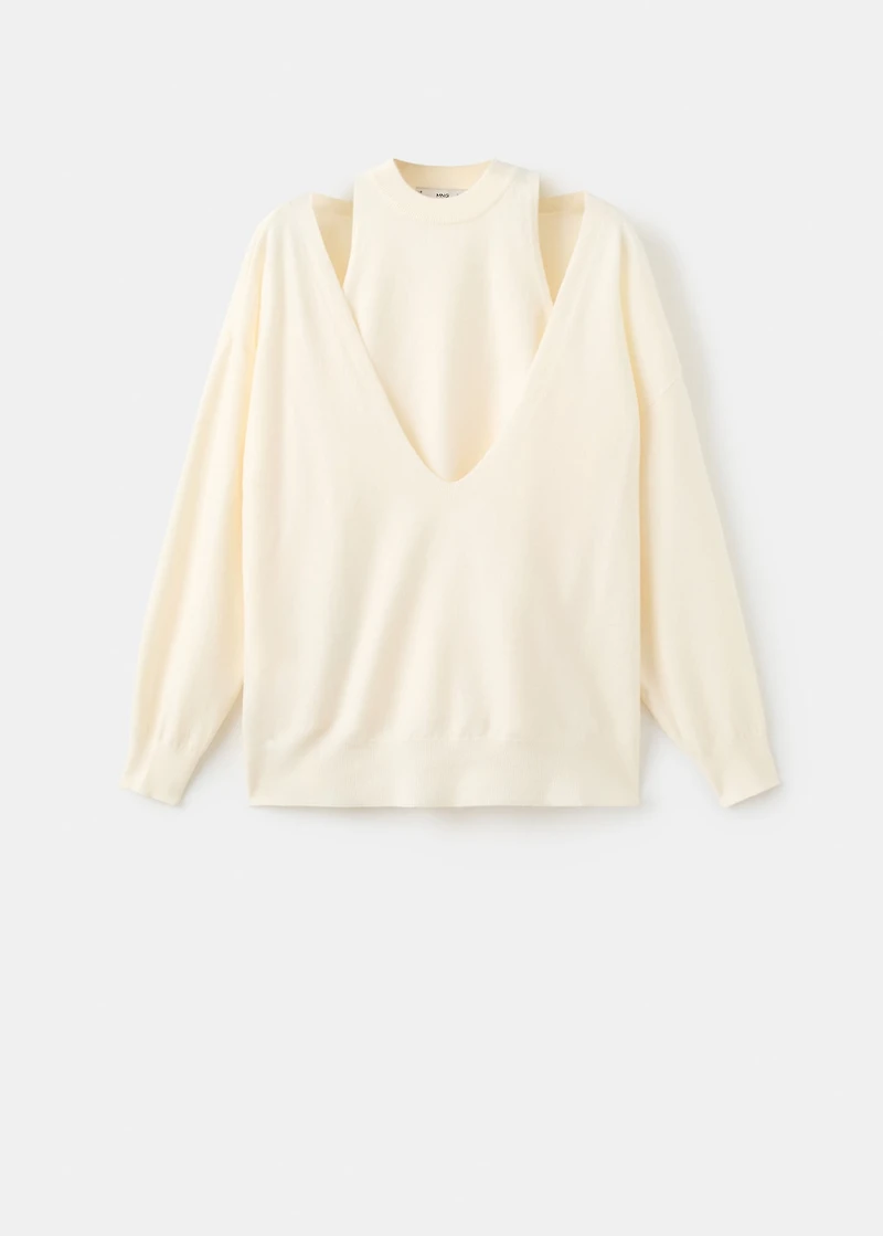 Oversized combined sweater