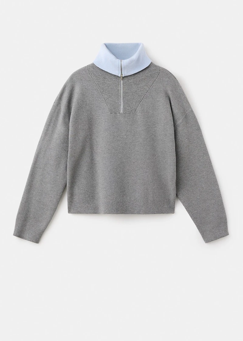 Turtleneck sweater with zip