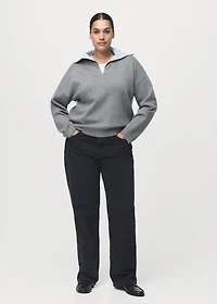 Turtleneck sweater with zip