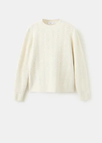Cable-knit lurex sweater