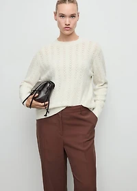 Cable-knit lurex sweater