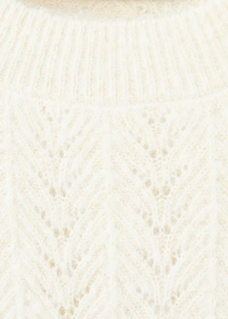 Cable-knit lurex sweater