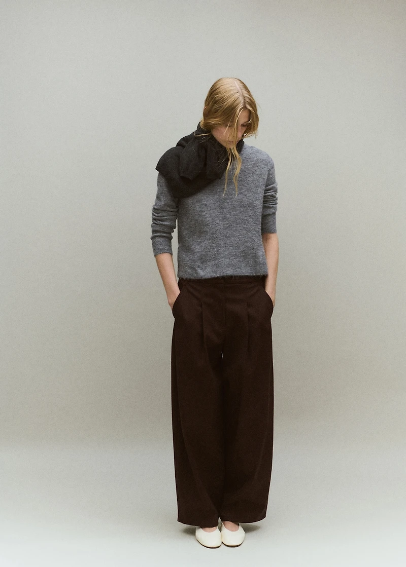 Knitted wool blend sweater