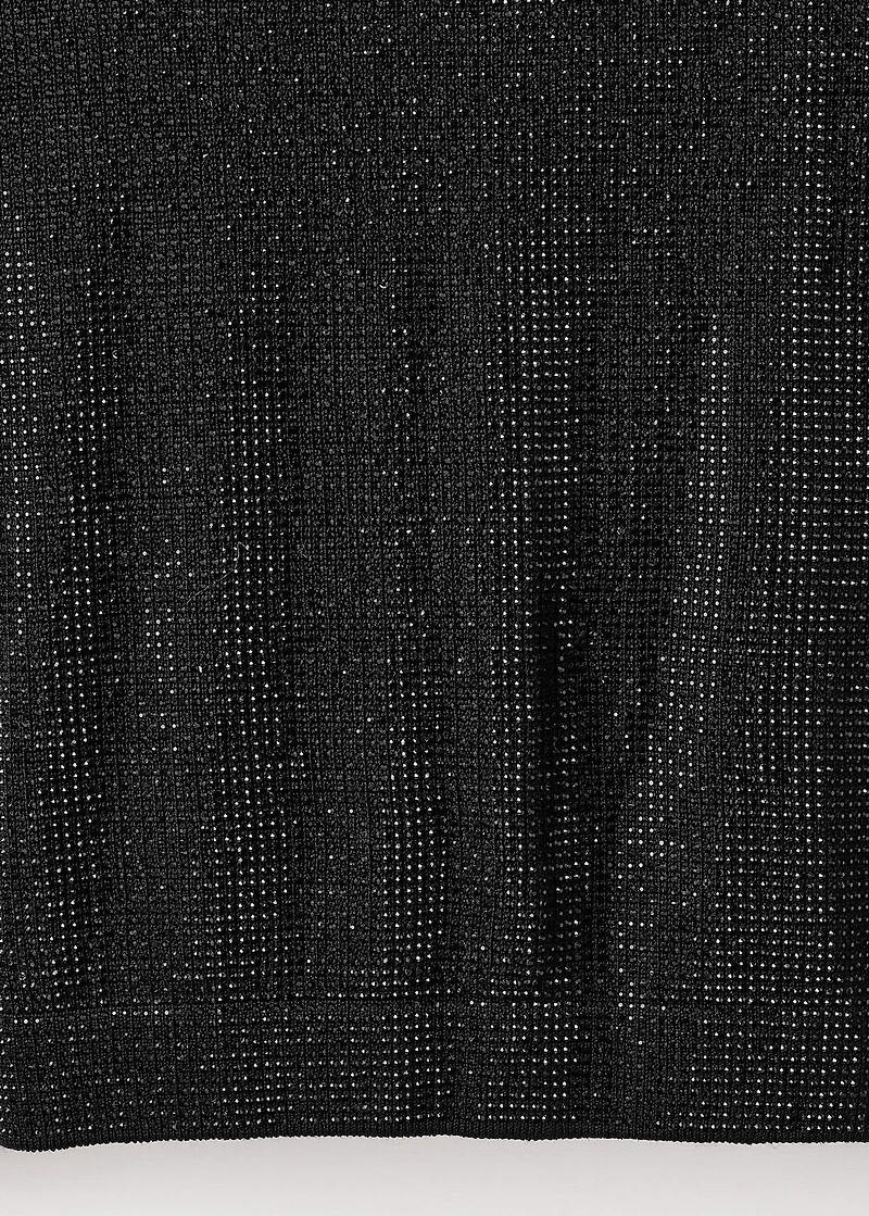 Cropped sweater with crystals