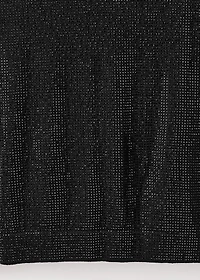 Cropped sweater with crystals