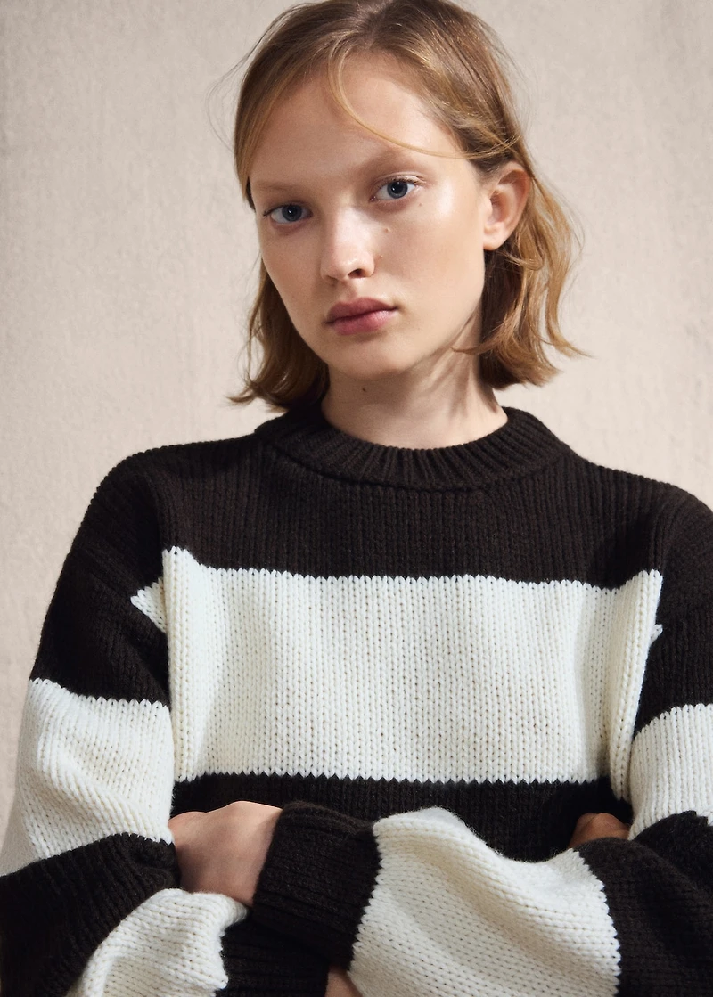Knit striped sweater