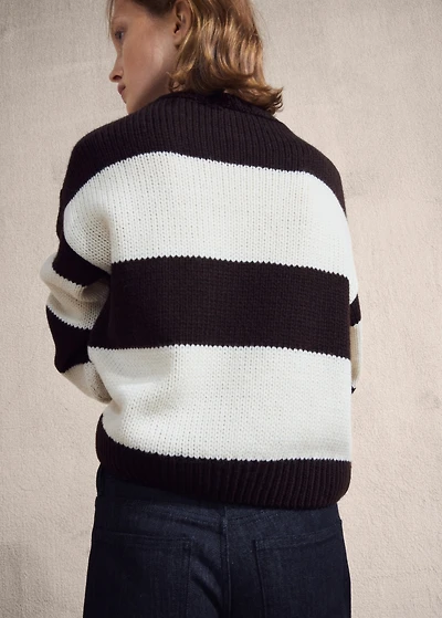 Knit striped sweater