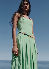 Midi-dress with pleats