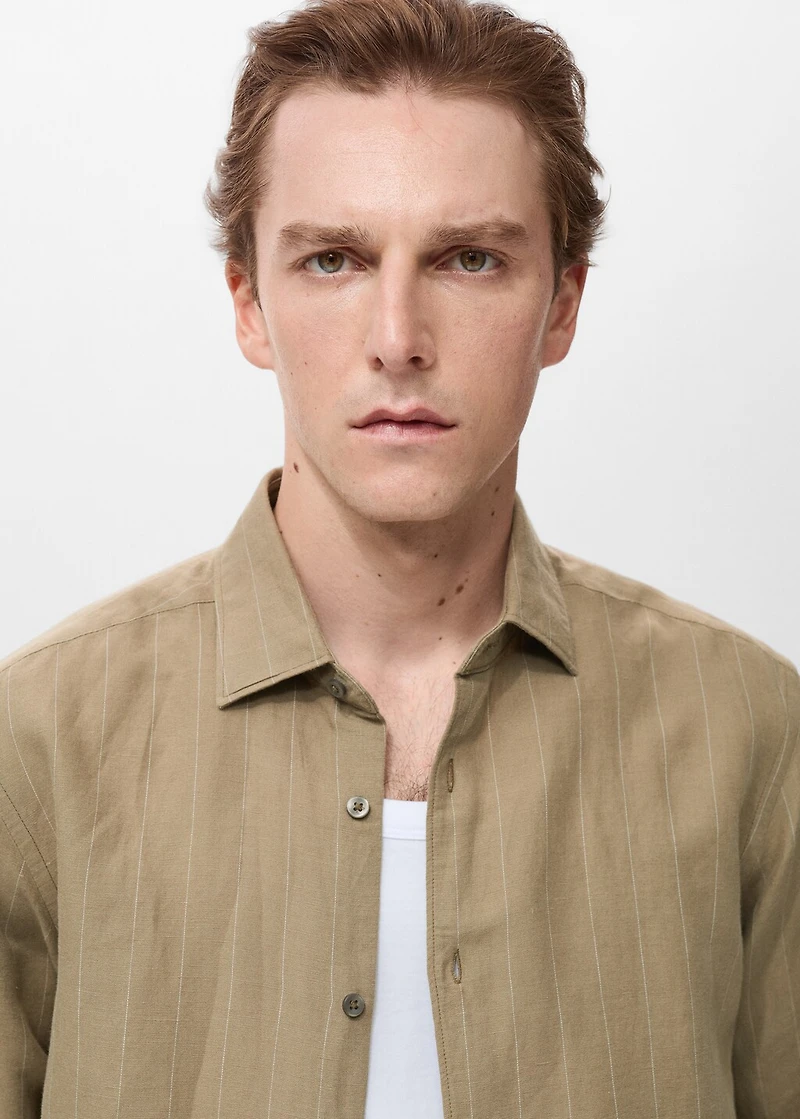 Linen pinstripe shirt