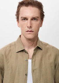 Linen pinstripe shirt