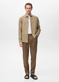 Linen pinstripe shirt