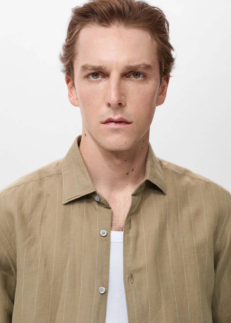 Linen pinstripe shirt