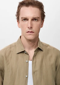Linen pinstripe shirt