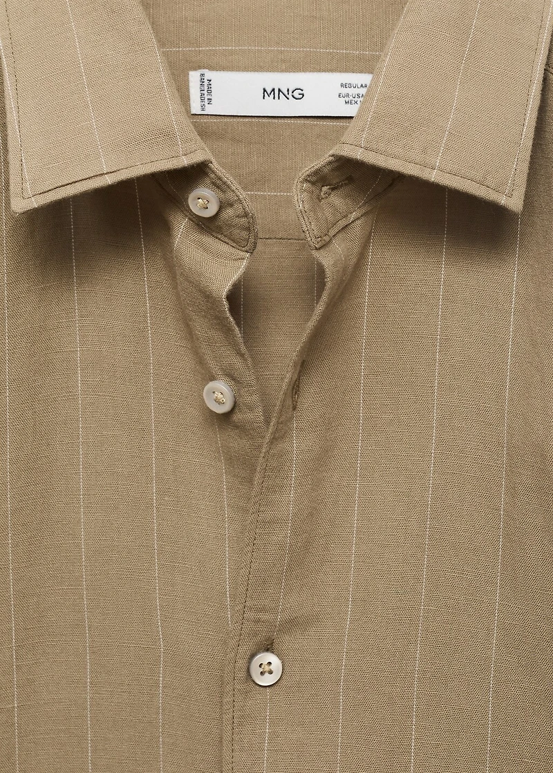 Linen pinstripe shirt