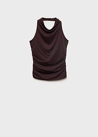 Draped halter top