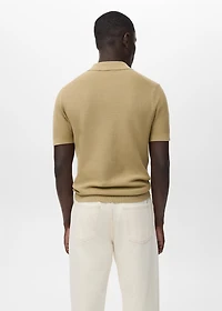 Structured cotton knitted polo shirt
