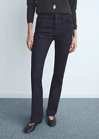 Flare jeans mid rise rinse wash